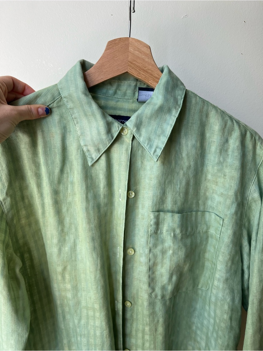 Watercolor Vintage Linen Shirt